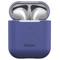 Чехол силиконовый для Apple Airpods Baseus WIAPPOD-BZ05 (синий)
